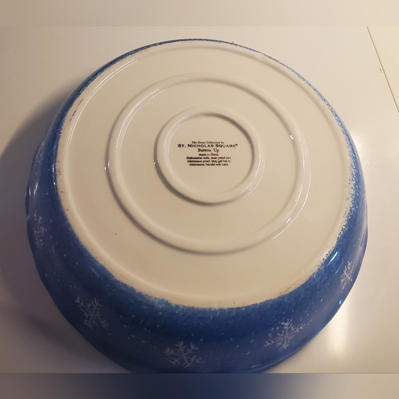 St Nicholas Square Button Up Christmas Snowman Family Ceramic Stoneware Pie Dish - Picture 5 of 12